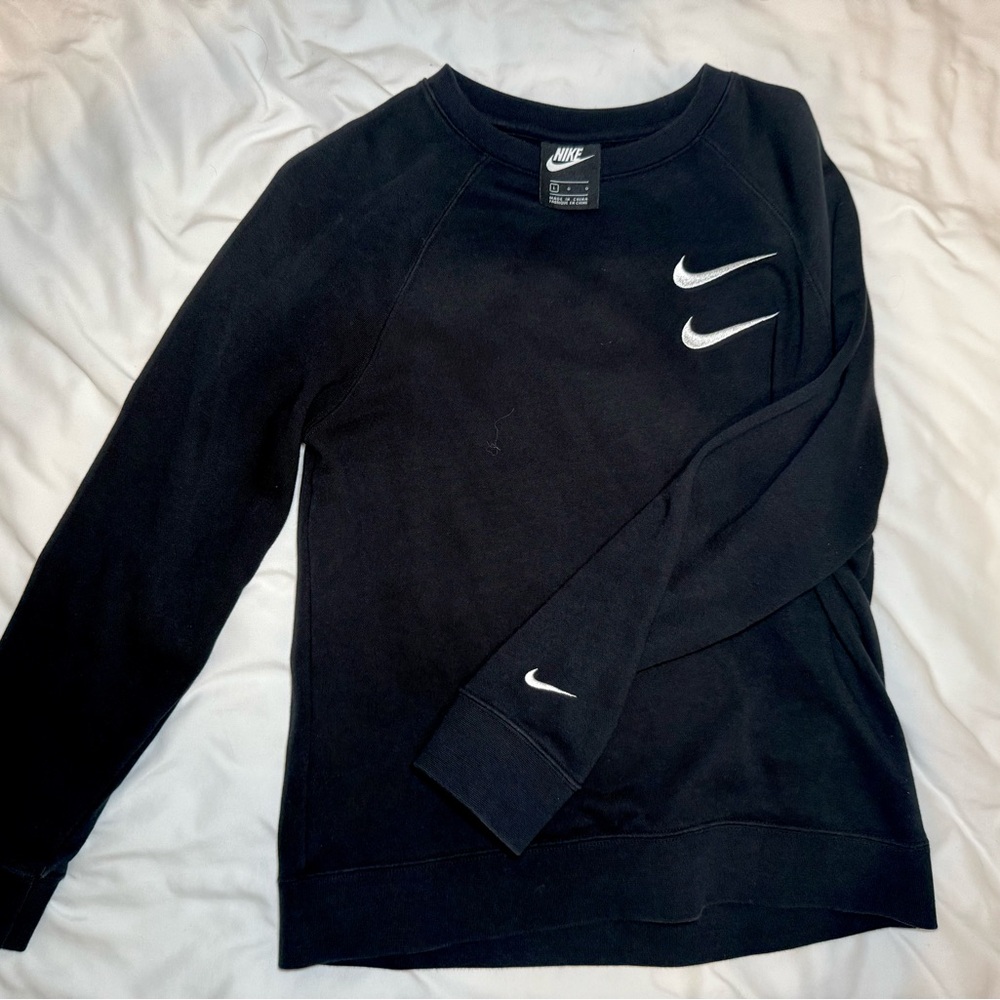 Nike Black Sweatshirt with White Logos